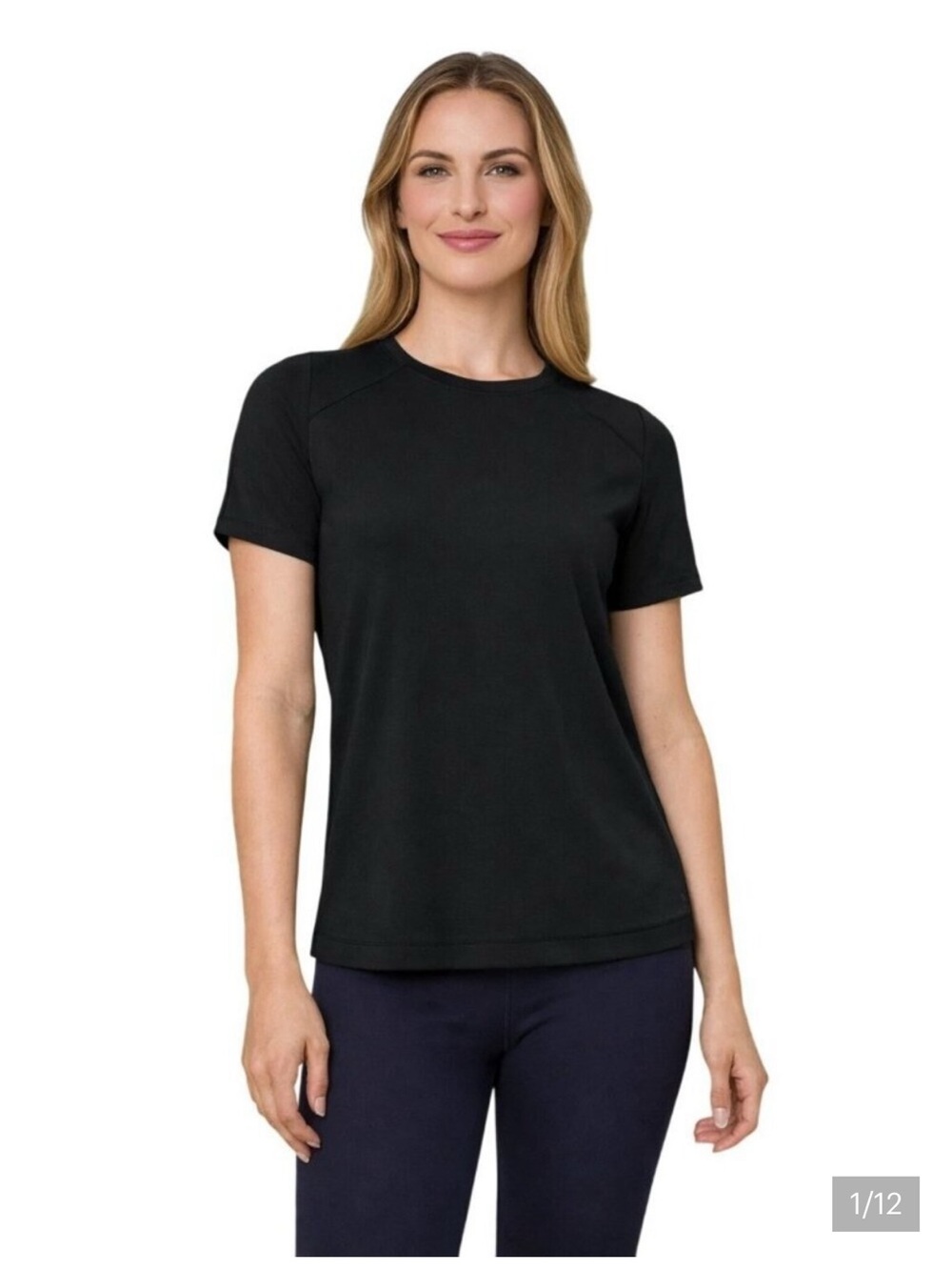 Mondetta Womans Black Short-Sleeve Performance Tee